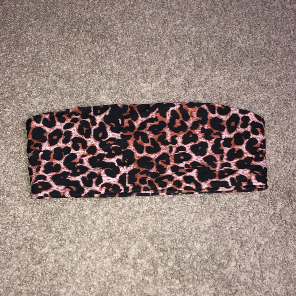 SHEIN Bathing Suit Top, Cheetah Print